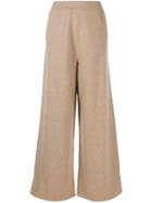Jil Sander Flared Knitted Trousers - Neutrals