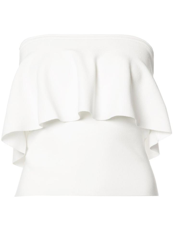 Milly Layered Strapless Top, Women's, Size: Small, White, Viscose/polyester/spandex/elastane
