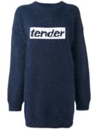 Alexander Wang Tender Embroidered Jumper, Women's, Size: Small, Blue, Nylon/angora/wool