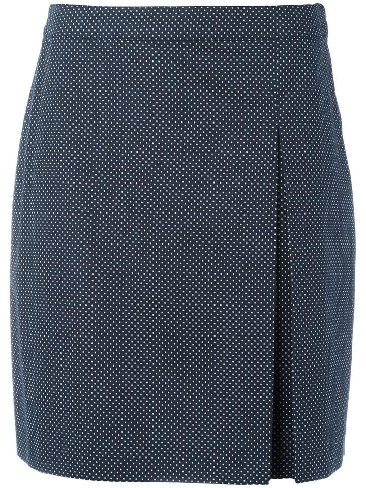 A.p.c. Polka Dot Print Skirt, Women's, Size: 36, Blue, Cotton/lyocell