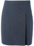 A.p.c. Polka Dot Print Skirt, Women's, Size: 36, Blue, Cotton/lyocell