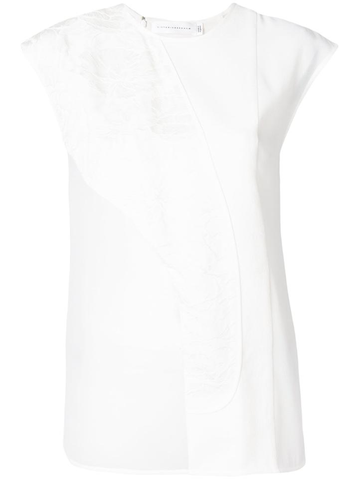Victoria Beckham Sheer Panel Blouse - Nude & Neutrals