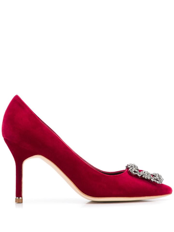 Manolo Blahnik Hangisi 90mm Pumps - Red