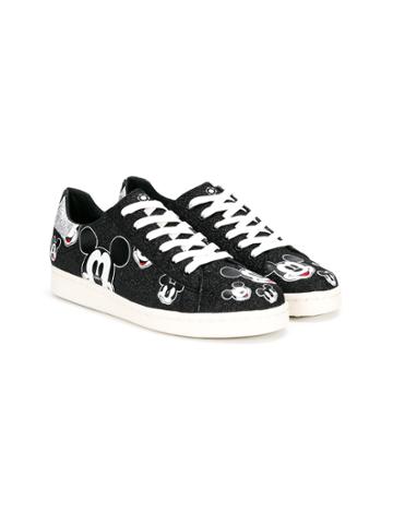 Moa Kids Glittery Mickey Sneakers - Black