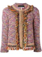 Rossella Jardini - Frayed Tweed Jacket - Women - Cotton/acrylic/polyamide/viscose - 42, Cotton/acrylic/polyamide/viscose