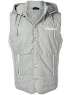 Barba Fitted Hooded Gilet - Grey