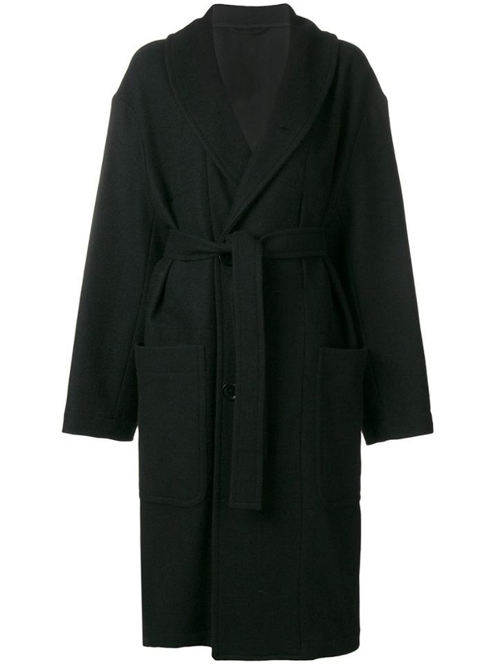 Lemaire Belted Coat - Black