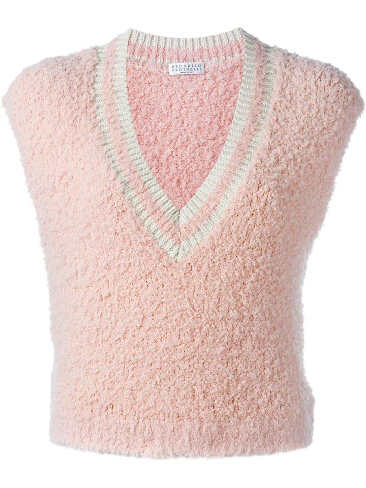 Brunello Cucinelli V-neck Cropped Vest
