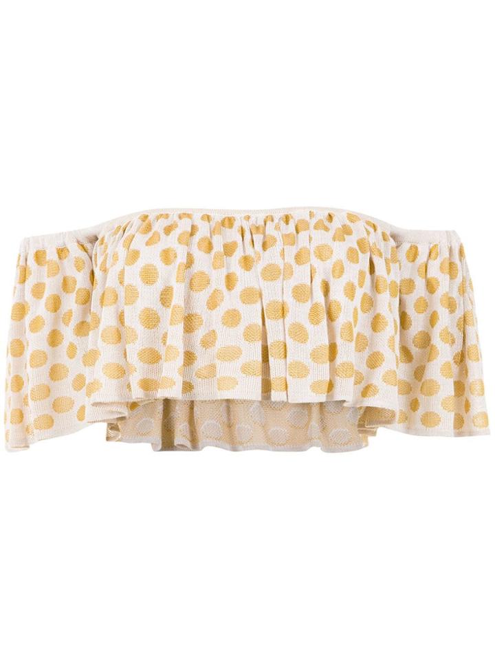 Cecilia Prado Tereza Knit Cropped Top - Yellow & Orange