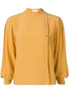 Closed High Neck Blouse - Yellow 445