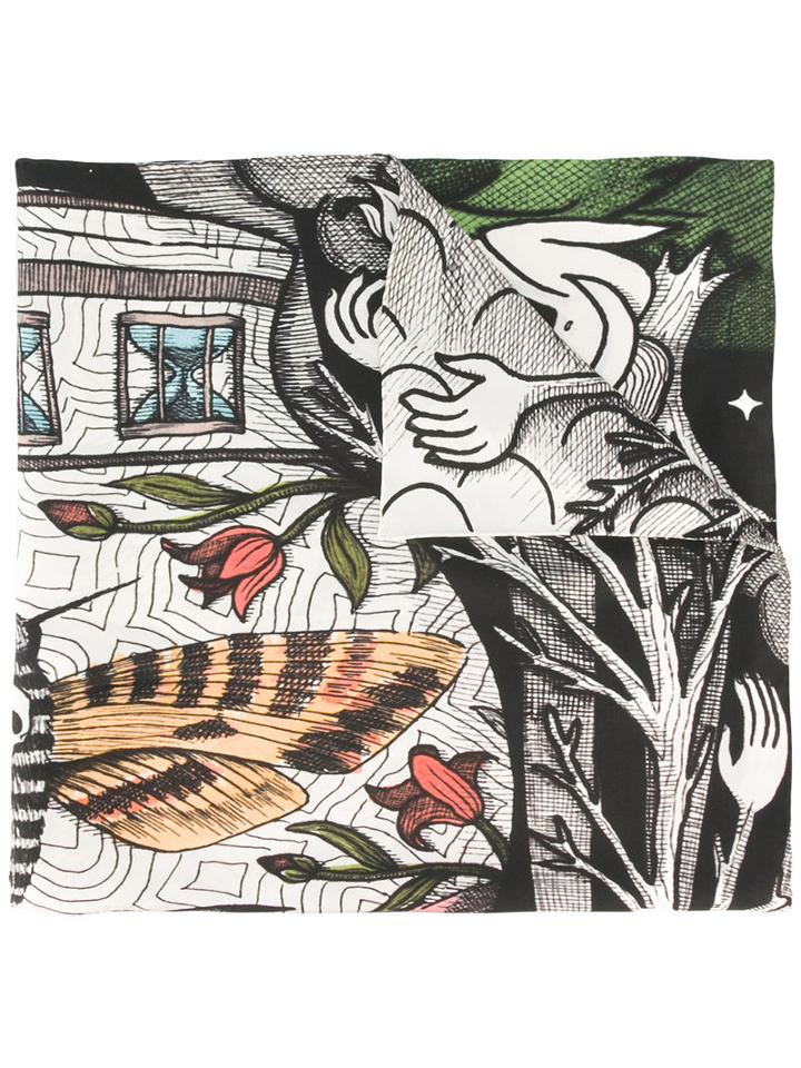 Gucci - The Moth Strength Print Scarf - Women - Silk - One Size, Women's, Silk