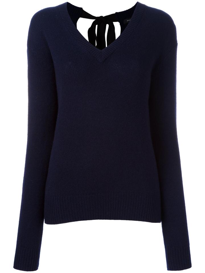 Joseph Cashmere V-neck Jumper - Blue