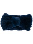 Yves Salomon Accessories Furry Headband - Blue