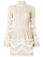 Dsquared2 Pleated Lace Dress - Nude & Neutrals