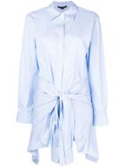 Alexander Wang Tie Front Shirt Dress - Blue