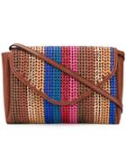Essentiel Antwerp - Woven Striped Shoulder Bag - Women - Polyester/polyurethane - One Size, Brown, Polyester/polyurethane