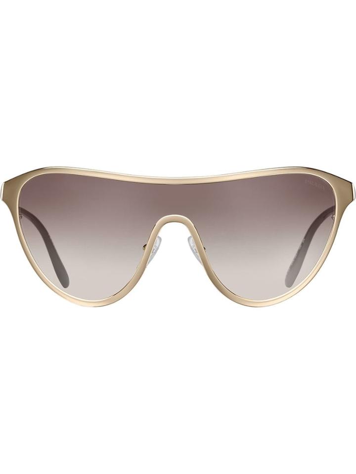 Prada Eyewear Oversized Sunglasses - Gold