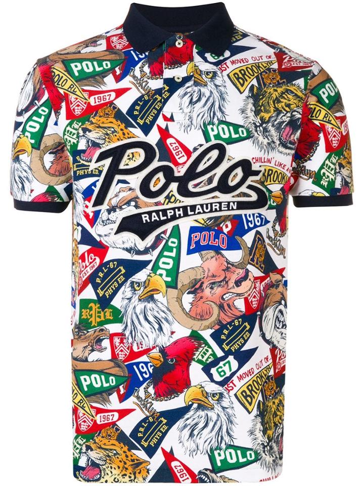Polo Ralph Lauren Logo Print Polo Shirt - White