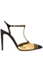 Ralph Lauren Collection Patent Ankle Pumps - Gold
