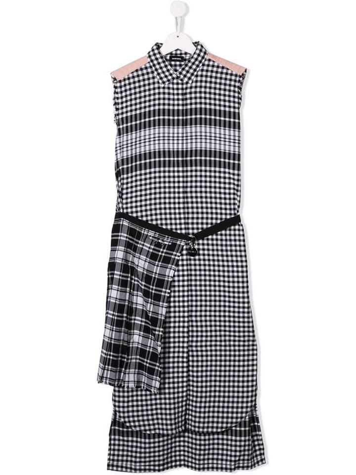 Diesel Kids Gingham Shirt Dress - Black