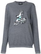 Markus Lupfer Embellished Bird Sweater - Grey