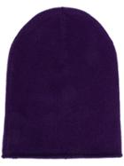 Allude Chunky Knit Beanie Hat - Purple