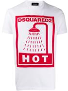 Dsquared2 Hot Shower Logo Printed T-shirt - White