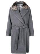 Peserico Belted Coat - Grey