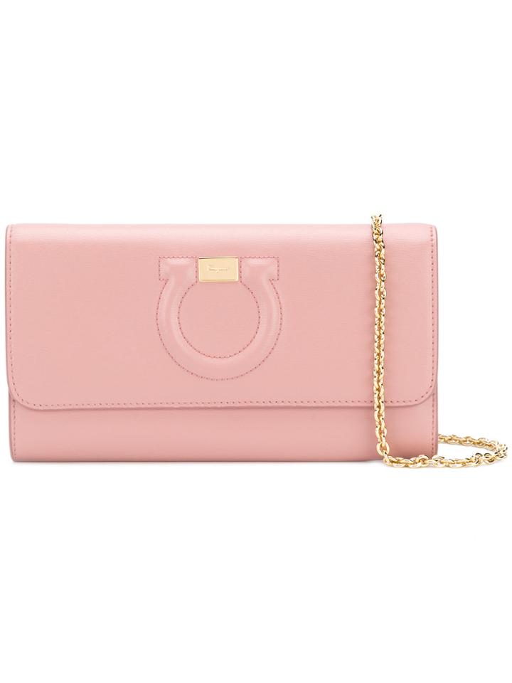 Salvatore Ferragamo Gancio City Bag - Pink & Purple