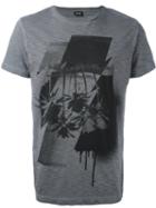Diesel Printed Motif T-shirt, Men's, Size: Xl, Grey, Cotton