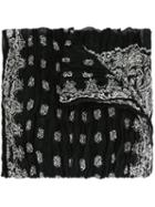 Saint Laurent Paisley Print Scarf, Women's, Black, Silk/cashmere