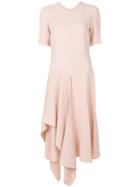 Stella Mccartney Drape Detail Dress - Pink & Purple