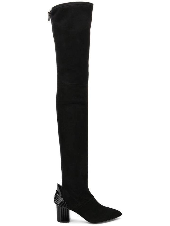 Balmain Thigh High Boots - Black