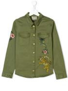 Zadig & Voltaire Kids Embroidered Flower Shirt - Green