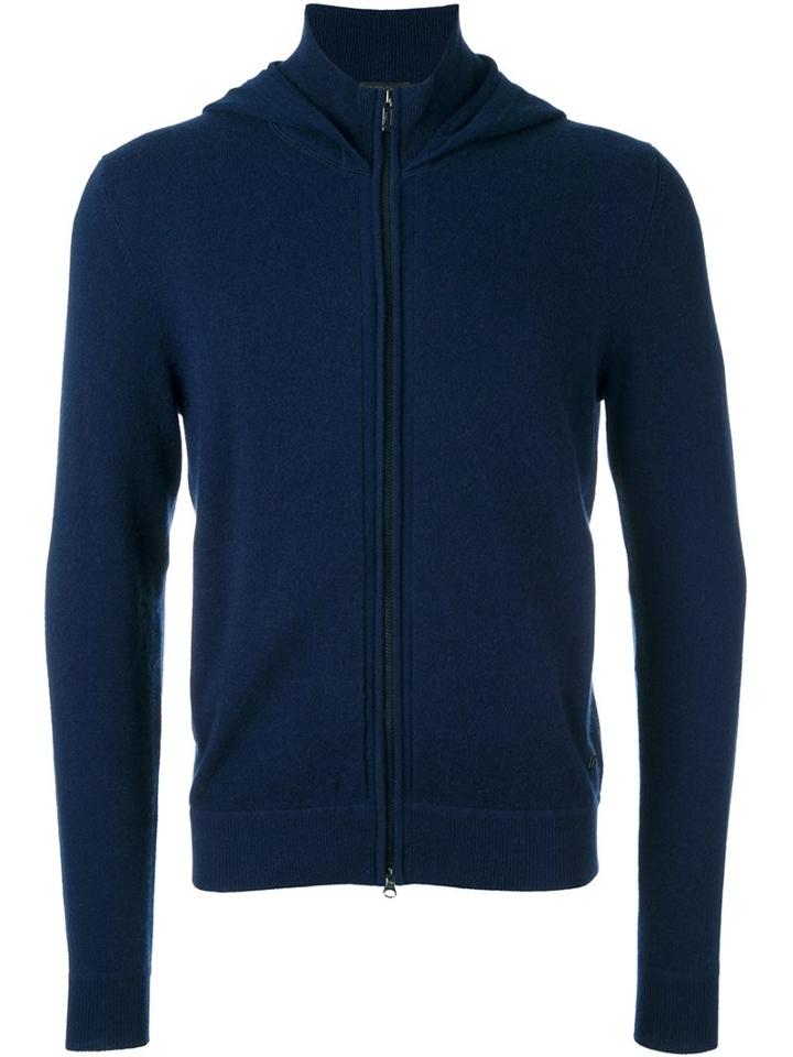 Z Zegna Hooded Sweater, Men's, Size: Medium, Blue, Polyamide/cashmere