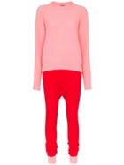 Sjyp Split-cuff Knitted Jumper - Pink