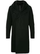 Kazuyuki Kumagai Classic Coat With Hood - Black
