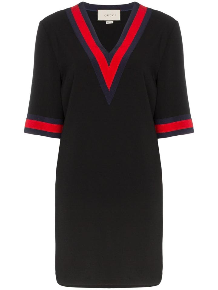 Gucci Web-trim Shift Dress - Black