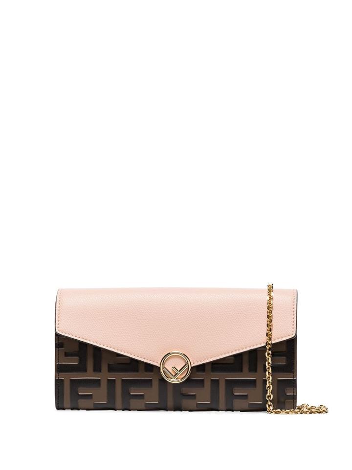 Fendi Ff Logo Envelope Bag - Pink