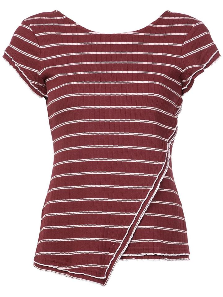 Derek Lam 10 Crosby Short Sleeve Tee With Asymmetrical Back Detail -