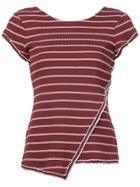 Derek Lam 10 Crosby Short Sleeve Tee With Asymmetrical Back Detail -