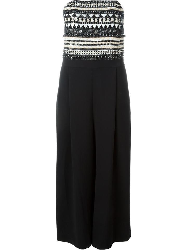 Alice+olivia Strapless Embellished Jumpsuit