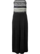 Alice+olivia Strapless Embellished Jumpsuit