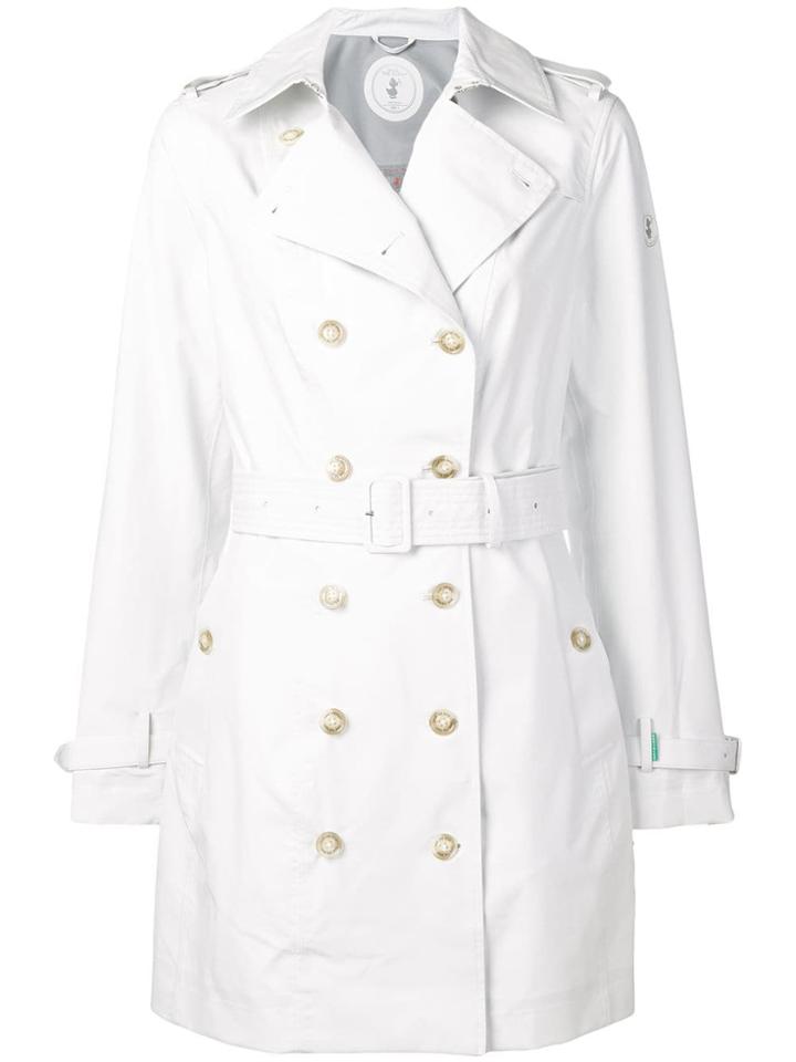 Save The Duck Double Breasted Trench Coat - White