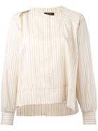Isabel Marant Striped Stanford Top, Women's, Size: 38, Nude/neutrals, Silk/cupro