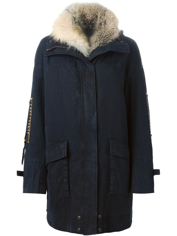 Ermanno Scervino Detachable Fur Collar Parka