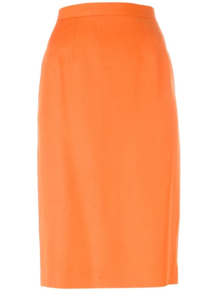 Guy Laroche Vintage Classic Pencil Skirt - Yellow & Orange