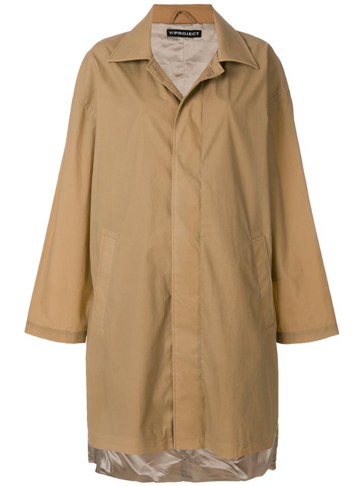 Y / Project Single Breasted Coat - Brown