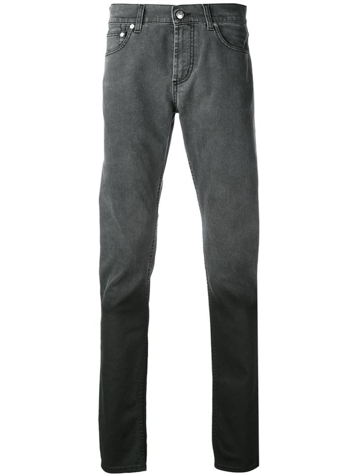 Alexander Mcqueen Gradient Straight-leg Jeans - Grey