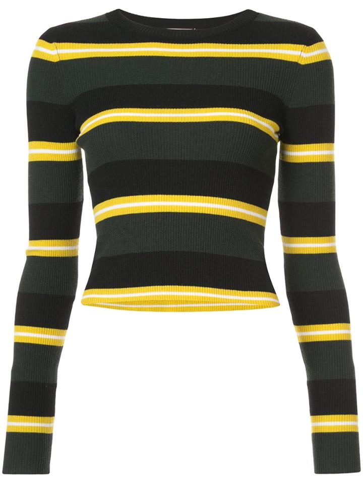A.l.c. Striped Knit Jumper - Black